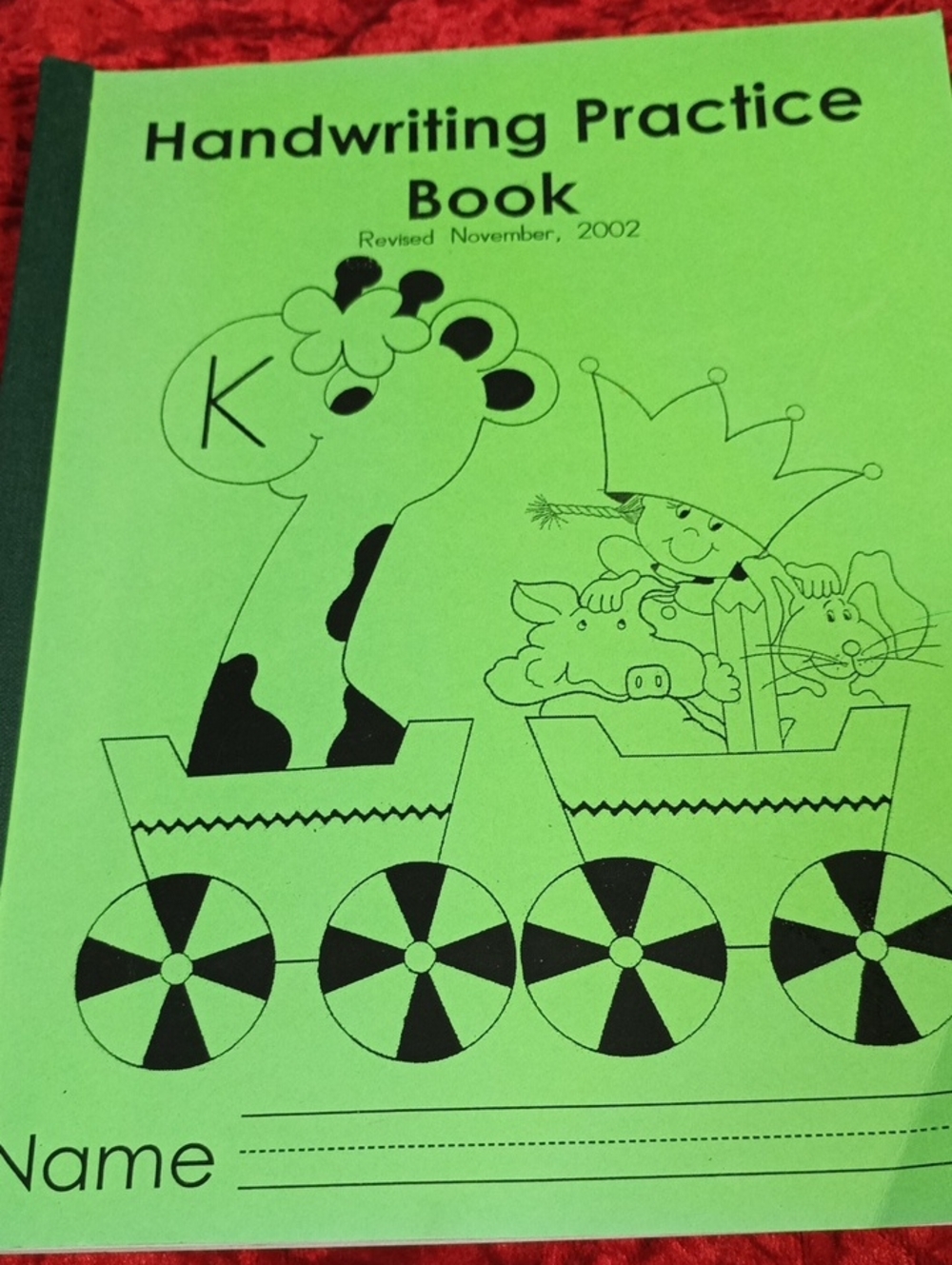 Handwriting Practice Book - Bright Green Classroom Workbook